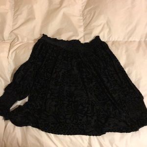 Black Velvet Off the Shoulder Blouse